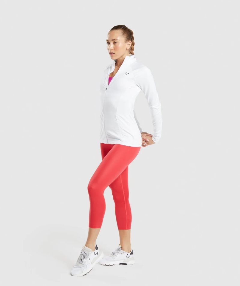 Women's Gymshark Training Jackets White | CA 0N635A